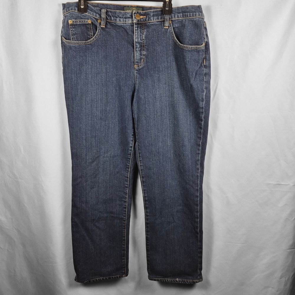 LRL Lauren Jeans Co Ralph Lauren Women's 16W Classic Straight‎ Elastic Waist